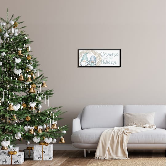 Stupell Industries Gnome For The Holidays Phrase Framed Giclee Art